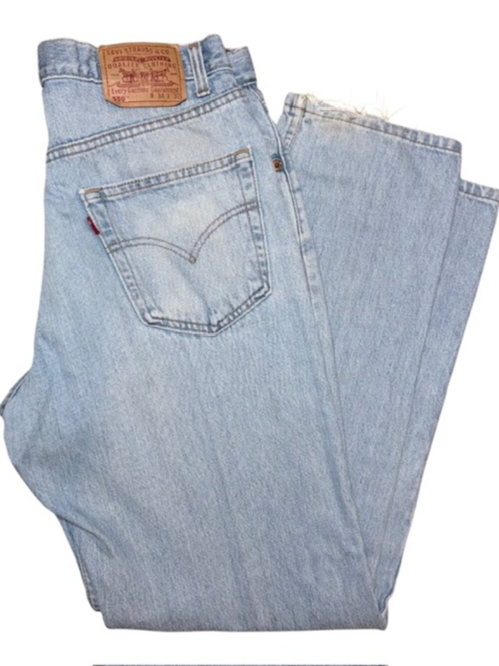Levi’s 550 Vintage 90s Relaxed Fit Jeans Light Wash Denim 34x32